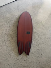 Load image into Gallery viewer, SJS Custom 5'10 Hip Fish performance surfboard handcrafted by Scotty James on the Gold Coast, Australia – bottom detail
