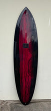 Load image into Gallery viewer, Handshaped Twin pin black &amp; red resin tint with a polished finish
